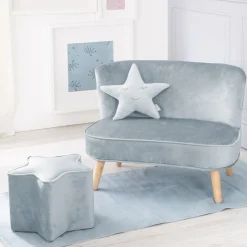 roba® Kindersitzgruppe »Lil Sofa« Set, 3 Stk. tlg. bestehend aus Kindersofa, Kinderhocker und Dekokissen in Sternform