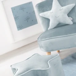 roba® Kindersitzgruppe »Lil Sofa« Set, 3 Stk. tlg. bestehend aus Kindersofa, Kinderhocker und Dekokissen in Sternform
