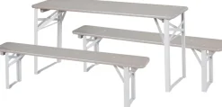 roba® Kindersitzgruppe »Outdoor Party-Garnitur für Kinder, grau lasiert, aus Holz« 3 Stk. tlg.