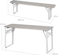 roba® Kindersitzgruppe »Outdoor Party-Garnitur für Kinder, grau lasiert, aus Holz« 3 Stk. tlg.