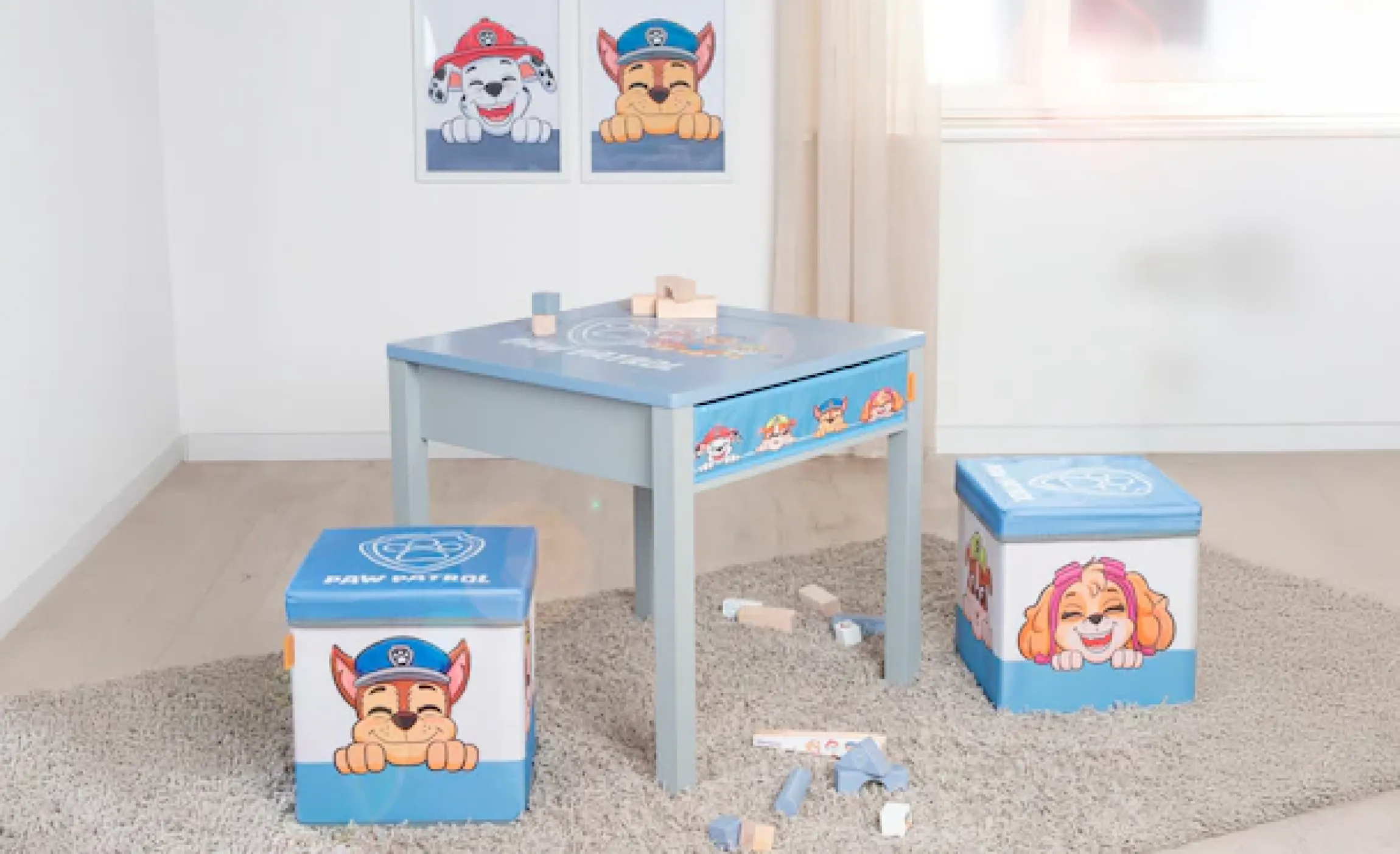 roba® Kindersitzgruppe »Paw Patrol« Set,mit Tisch und Sitzhocker