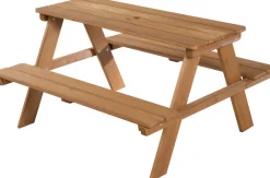 roba® Kindersitzgruppe »Picknick for 4 Outdoor +, Teakholz-Optik« Set,mit abgerundeten Ecken; inklusive Sitzauflagen Â»Little StarsÂ«