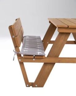 roba® Kindersitzgruppe »Picknick for 4 Outdoor Deluxe, Teakholz-Optik« mit Lehne