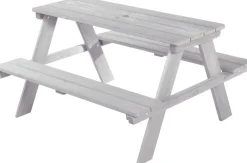 roba® Kindersitzgruppe »Picknick for 4 Outdoor +, Grau« Set,mit abgerundeten Ecken; inklusive Sitzauflagen Â»Little StarsÂ«
