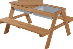 roba® Kindersitzgruppe »Picknick for 4 Outdoor Deluxe mit Spielwannen, Teakholz-Optik« mit abgerundeten Ecken