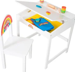 roba® Kindersitzgruppe »Play-Doh Schulpult« Set,inkl. 3D-Kreativmatte, 6 Knetdosen, Schürze