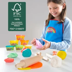 roba® Kindersitzgruppe »Play-Doh Schulpult« Set,inkl. 3D-Kreativmatte, 6 Knetdosen, Schürze