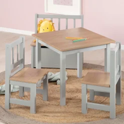 roba® Kindersitzgruppe »Woody, Holzdekor/taupe« 3 Stk. tlg.
