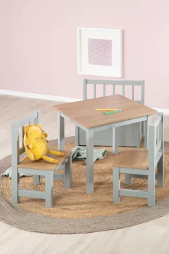 roba® Kindersitzgruppe »Woody, Holzdekor/taupe« 3 Stk. tlg.