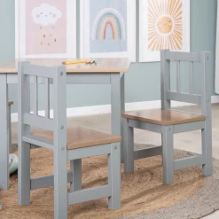 roba® Kindersitzgruppe »Woody, Holzdekor/taupe« 3 Stk. tlg.