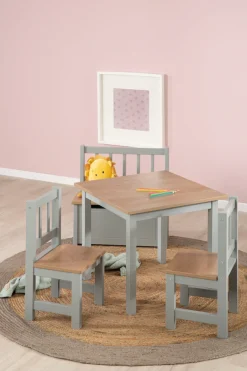 roba® Kindersitzgruppe »Woody, Holzdekor/taupe« 3 Stk. tlg.