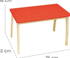 roba® Kindertisch »mit farbig lackierter Tischplatte, rot«