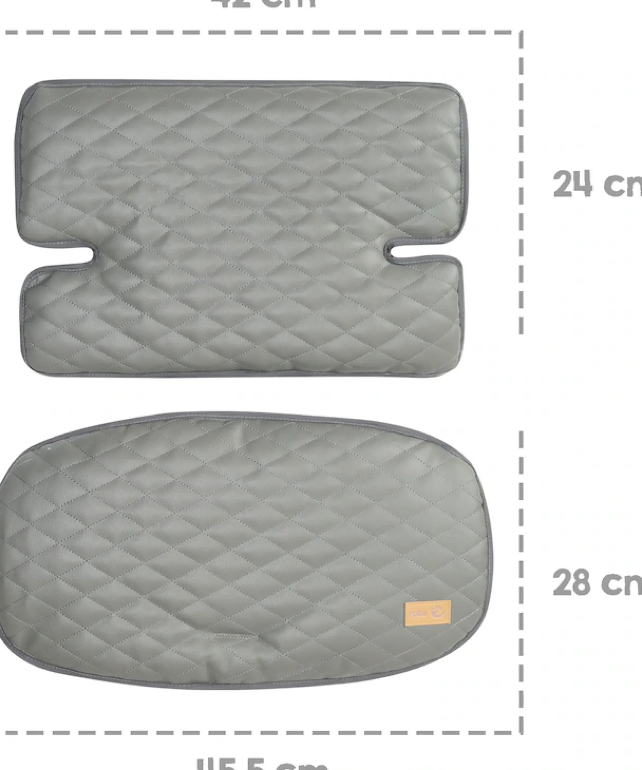roba® Sitzverkleinerer »Sit Up Luxe, stone gesteppt, 2-teilig« 2 Stk. tlg.