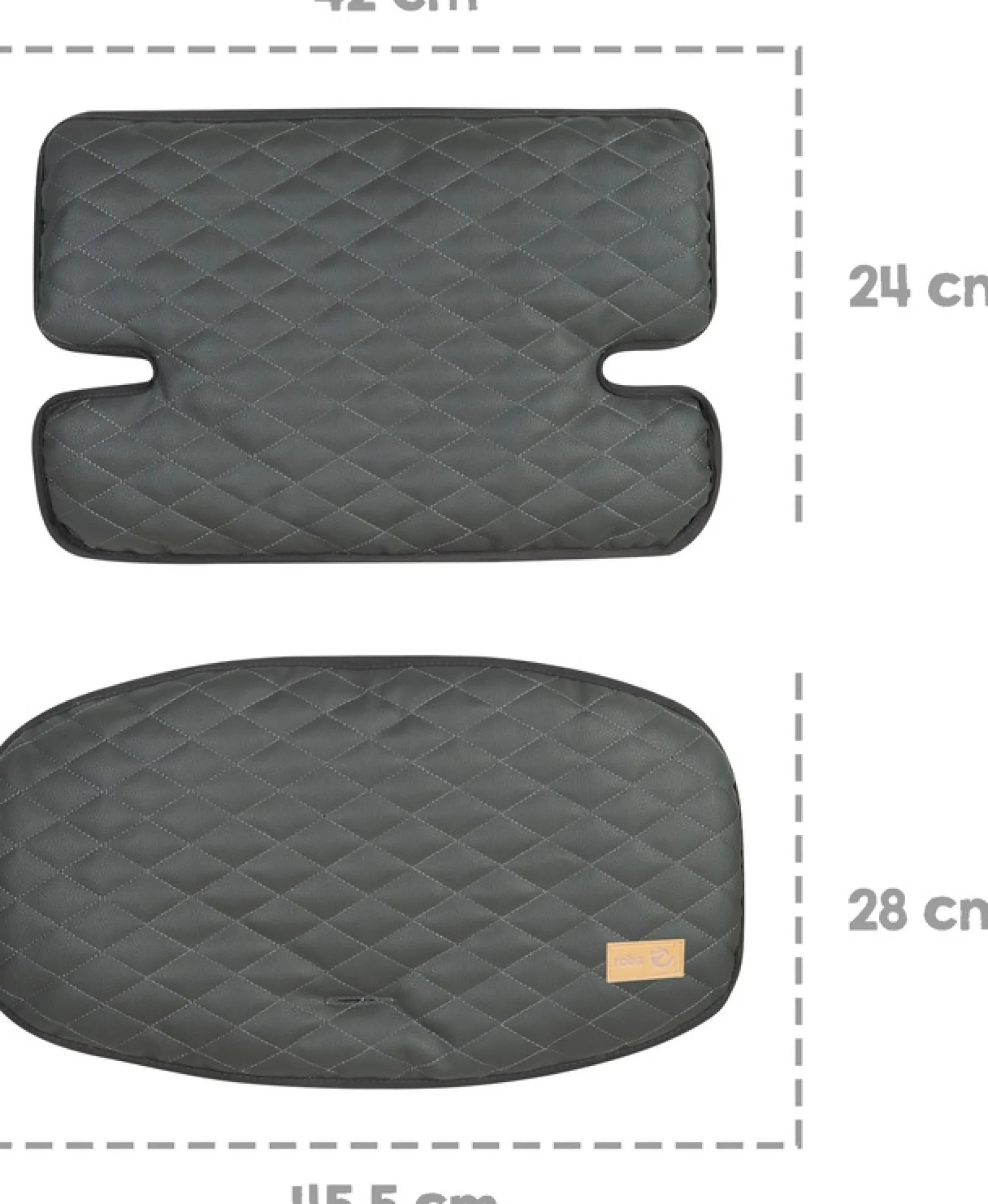 roba® Sitzverkleinerer »Sit Up Luxe, graphite gesteppt, 2-teilig« 2 Stk. tlg.