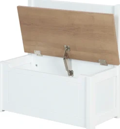 roba® Truhenbank »Woody, natur & weiß« aufklappbar