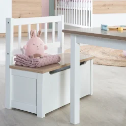 roba® Truhenbank »Woody, natur & weiß« aufklappbar