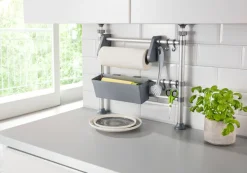 Ruco Küchenregal Aluminium/Kunststoff, höhenverstellbar von 47-82 cm
