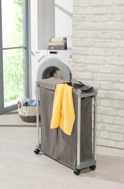 Ruco Rollwagen Aluminium/Kunststoff, mit zwei abnehmbaren Stoffbeuteln (2x30 Liter)