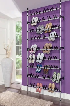 Ruco Schuhregal Aluminium, höhenverstellbar, für bis zu 90 Paar Schuhe