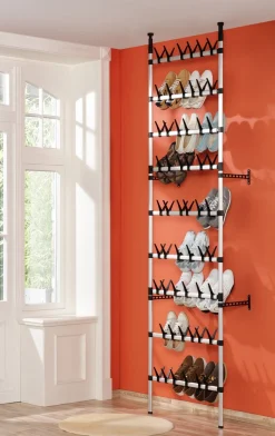 Ruco Teleskopregal Aluminium, höhenverstellbar, ideal für begehbare Kleiderschränke