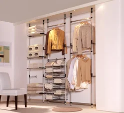 Ruco Teleskopregal Aluminium/Kunststoff, höhenverstellbar von 250 - 300 cm