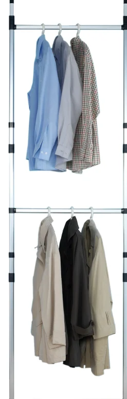Ruco Teleskopregal Aluminium/Kunststoff, ideal für begehbare Kleiderschränke