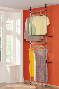 Ruco Teleskopregal Aluminium/Kunststoff, ideal für begehbare Kleiderschränke