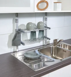 Ruco Teleskopregal zwischen Oberschrank und Arbeitsplatte klemmen, höhenverstellbar
