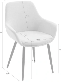 SalesFever Armlehnstuhl »Komfortabler Esszimmerstuhl zum Relaxen« (Set) 2 Stk.