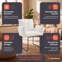 SalesFever Armlehnstuhl »Komfortabler Esszimmerstuhl mit Stil« () mit Wellenunterfederung