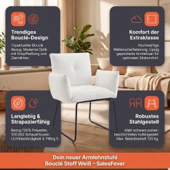 SalesFever Armlehnstuhl »Komfortabler Esszimmerstuhl mit Stil« () mit Wellenunterfederung