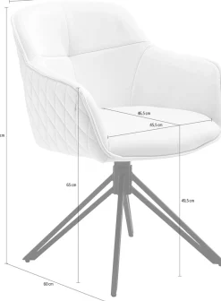 SalesFever Armlehnstuhl »Stilvoller Esszimmerstuhl« () mit 360° Drehfunktion