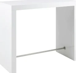 SalesFever Bartisch »Hochtisch im eleganten Stil« Edle Querstrebe in Chromoptik aus rostfreiem Stahl
