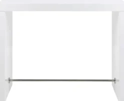 SalesFever Bartisch »Hochtisch im eleganten Stil« Edle Querstrebe in Chromoptik aus rostfreiem Stahl