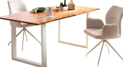 SalesFever Baumkantentisch »Tisch mit Baumkante im Naturlook« Hochwertig verarbeiteter Baumkantentisch