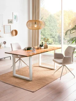 SalesFever Baumkantentisch »Tisch mit Baumkante im Naturlook« Hochwertig verarbeiteter Baumkantentisch