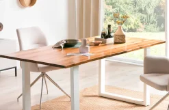 SalesFever Baumkantentisch »Tisch mit Baumkante im Naturlook« Hochwertig verarbeiteter Baumkantentisch