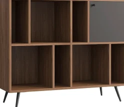 SalesFever Bücherregal »Kiruna Regal im minimalistischen Stil« Moderne Eleganz in Walnussfarbe