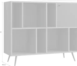 SalesFever Bücherregal »Kiruna Regal im minimalistischen Stil« Moderne Eleganz in Walnussfarbe