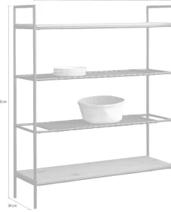 SalesFever Bücherregal »York Design-Regal für stilvolle Ordnung« Mattschwarze Polyrattan Ablageböden - Stil trifft Funktionalität