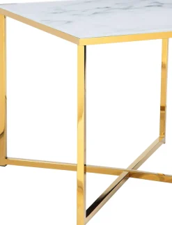SalesFever Beistelltisch »Caorle Stilvoller Tisch« Elegante Tischplatte in edler Marmoroptik