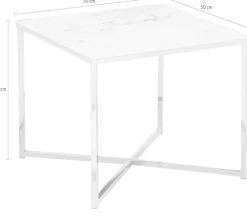 SalesFever Beistelltisch »Caorle Stilvoller Tisch« Elegante Tischplatte in edler Marmoroptik