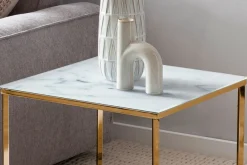 SalesFever Beistelltisch »Caorle Stilvoller Tisch« Elegante Tischplatte in edler Marmoroptik