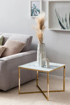 SalesFever Beistelltisch »Caorle Stilvoller Tisch« Elegante Tischplatte in edler Marmoroptik
