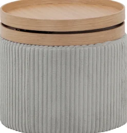 SalesFever Beistelltisch »Coffeetable in minimalistischer Optik« Bewegliche Tabletts trifft modernen Cordbezug