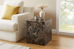 SalesFever Beistelltisch »Design-Tisch für jeden Raum« quadratisch 45x45 cm, in Marmoroptik foliert