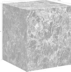 SalesFever Beistelltisch »Design-Tisch für jeden Raum« quadratisch 45x45 cm, in Marmoroptik foliert
