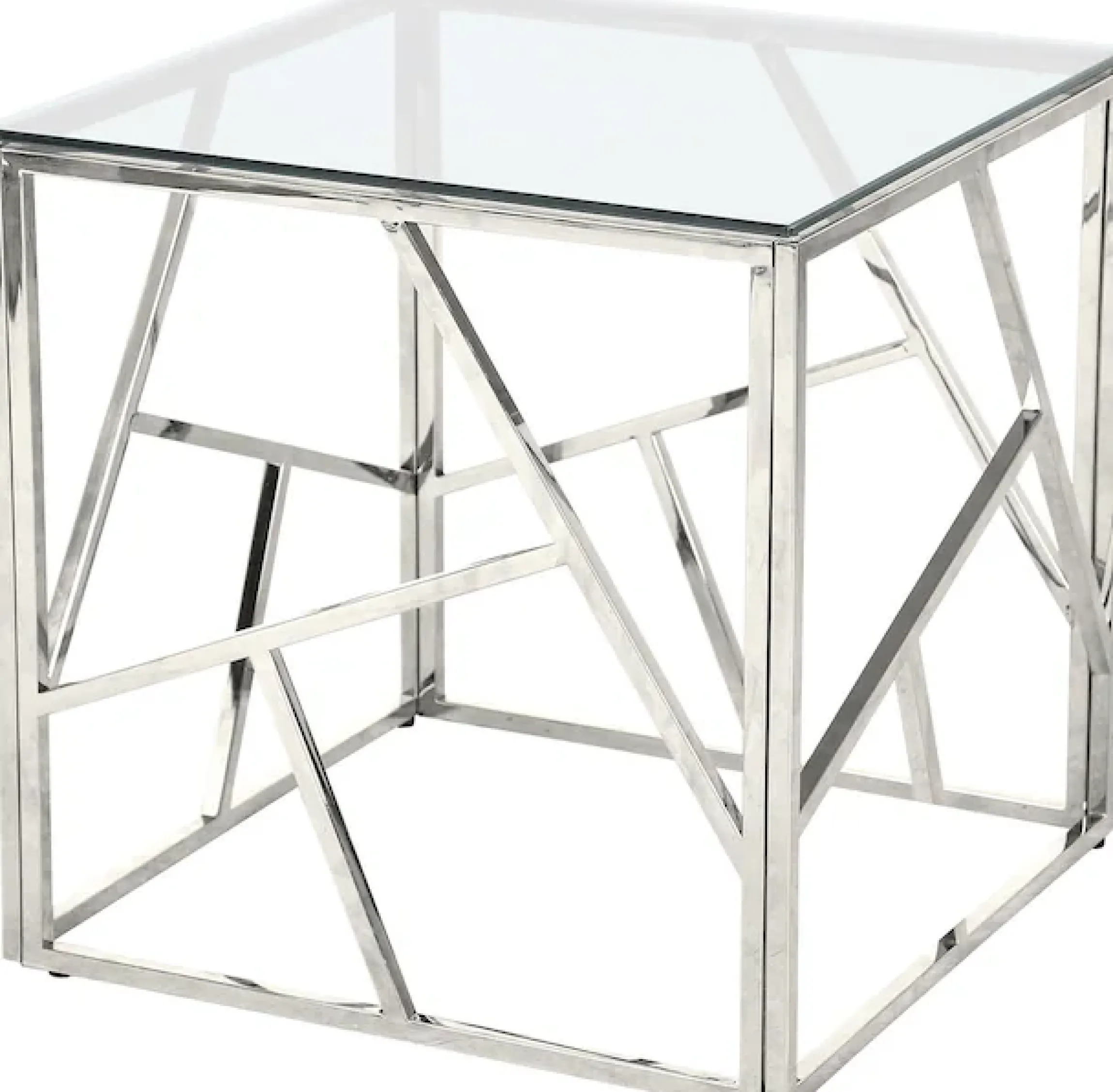 SalesFever Beistelltisch »Design-Beistelltisch fürs Wohnzimmer« Edelstahlgestell: Robust, rostfrei und stilvoll