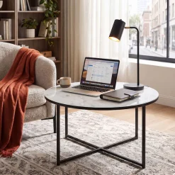 SalesFever Couchtisch »Caorle Coffeetable im eleganten Stil« Elegantes Design mit Marmoroptik-Tischplatte