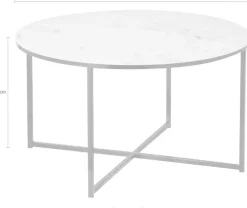 SalesFever Couchtisch »Caorle Coffeetable im eleganten Stil« Elegantes Design mit Marmoroptik-Tischplatte